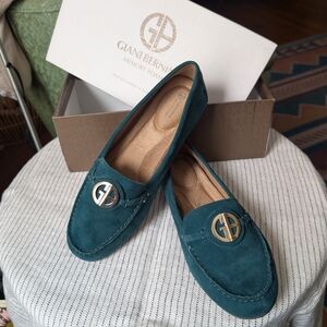 Giani Bernini Teal Suede Women's Loafers